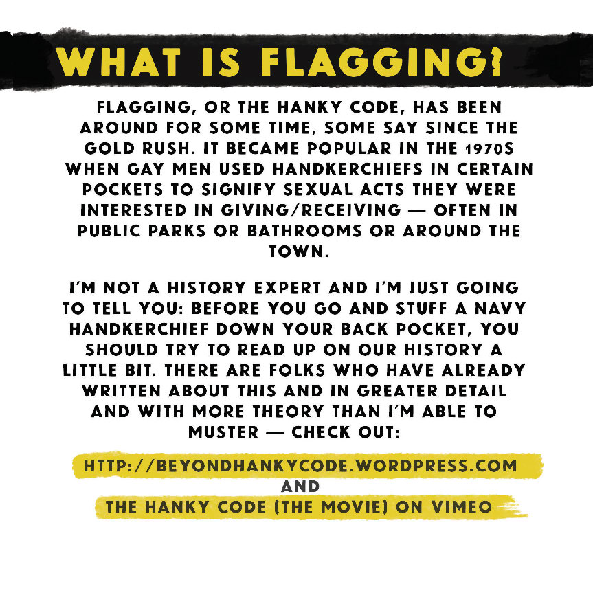 Yes I M Flagging Queer Flagging 101 How To Use The Hanky Code To